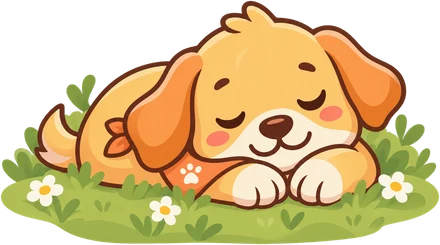 Kinu resting in the grass